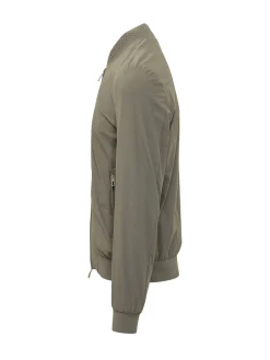 Bomber con Zip e Collo in Maglia