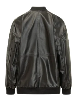 Bomber Jacket with Zip and Flap Pockets