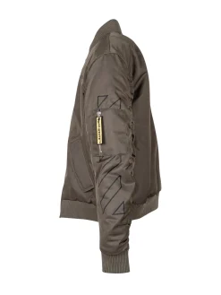 Bookish Diagonal Print Bomber