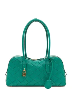 Bowling Bag Stella Ryder with Woven Design and Padlock