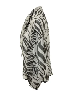 Bow Neck Printed Shirt