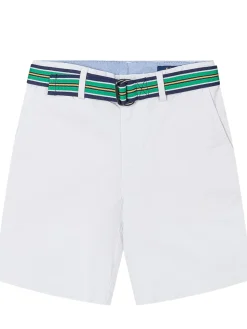 Boys Bedford Cotton Shorts with Striped Belt