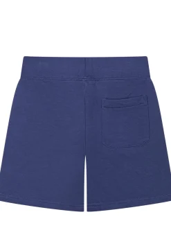 Boys Cotton Fleece Shorts with Large Embroidered Logo