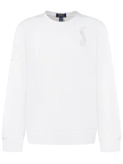 Boys Cotton Sweatshirt with Tone-on-Tone Large Logo