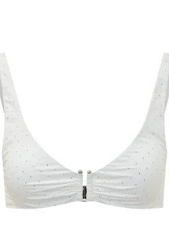 Bralette Bikini Top with Wide Straps and Front Closure