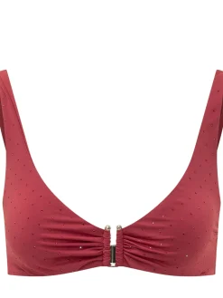 Bralette Bikini Top with Wide Straps and Front Closure