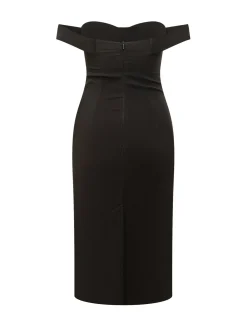 Bustier Dress with Off-Shoulder Design and Embellishments