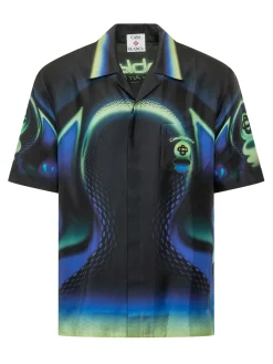 Camicia a Maniche Corte con Collo Cubano