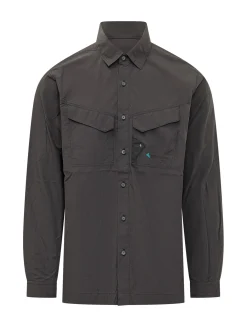 Camicia a Maniche Lunghe con Tasche Applicate