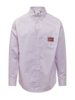Camicia a Righe con Colletto Button Down