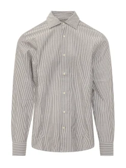 Camicia a Righe con Colletto Classico