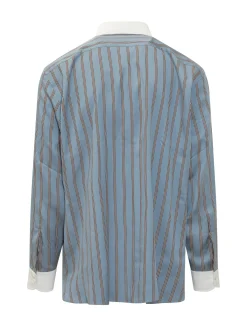 Camicia a Righe con Colletto Classico