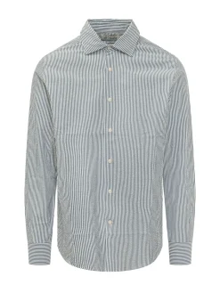 Camicia a Righe con Colletto Classico