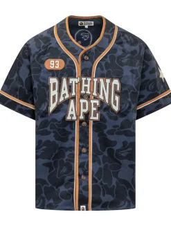 Camicia Baseball con Motivo Camouflage