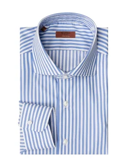 Camicia Classica a Righe con Collo Italiano