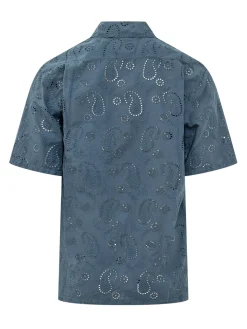 Camicia Sifnos con Ricamo Traforato