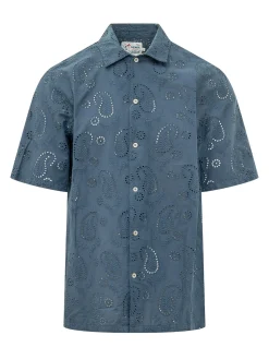 Camicia Sifnos con Ricamo Traforato