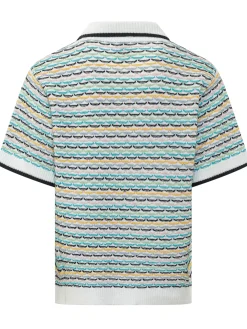 Camicia Tuck Stitch a Maniche Corte