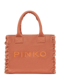Canvas Shopper Bag with Logo