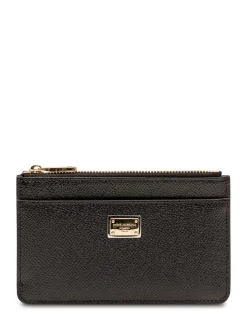Card Holder with Front Plaque and Zip