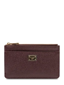 Card Holder with Front Plaque and Zip