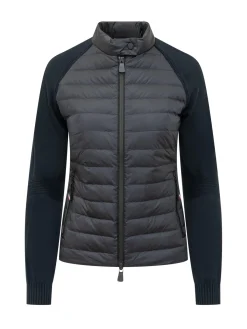 Cardigan with Quilted Panels and Zip
