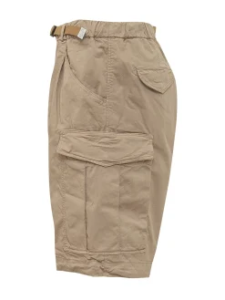 Cargo Bermuda Shorts with Belt and Side Pockets