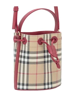 Checked Bucket Bag