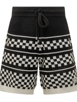 Checkered Mesh Short