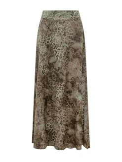 Ciria Long Skirt with Animal Print