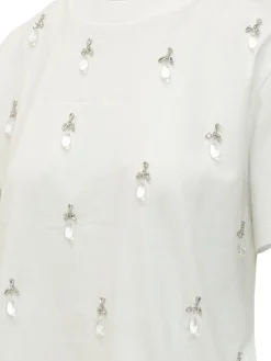Classic T-shirt with Jewel Embellishments