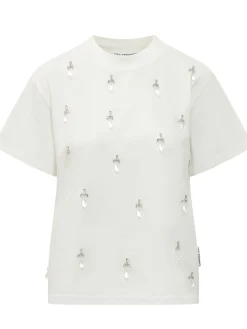 Classic T-shirt with Jewel Embellishments