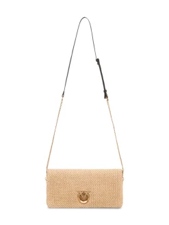 Click Soft Bag with Flap and Woven Texture