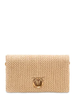 Click Soft Bag with Flap and Woven Texture