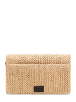 Click Soft Bag with Flap and Woven Texture