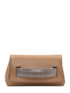 Clutch Bag in Leather with Chain Handle