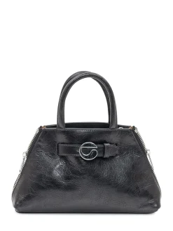 Coperni Mini Data Bag in Black Leather