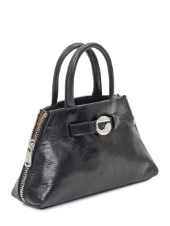 Coperni Mini Data Bag in Black Leather