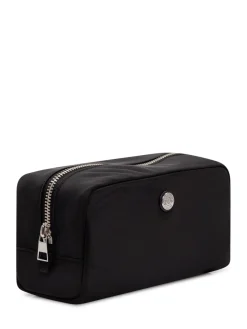 Cosmetic Case with Zipper Closure and Front Logo