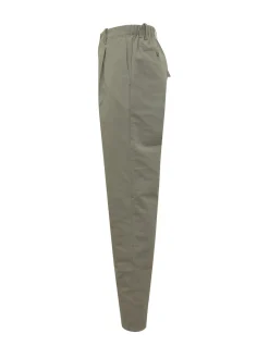 Cotton Tapered Pants with Pleats