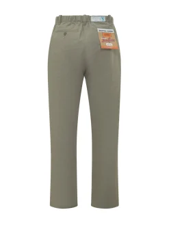 Cotton Tapered Pants with Pleats