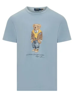 Cotton T-Shirt With Bear Print