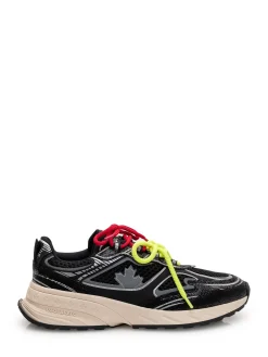 Crackle sneakers with contrast details
