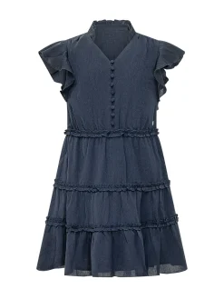 Creponne Dress with Ruffles