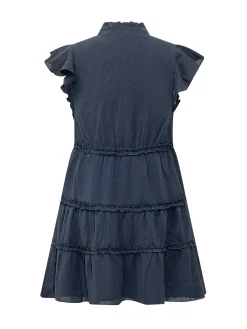 Creponne Dress with Ruffles