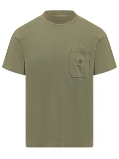 Crew Neck Short Sleeve T-shirt with Chest Pocket