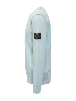 Crewneck Sweater with Sleeve Patch