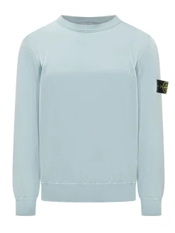 Crewneck Sweater with Sleeve Patch
