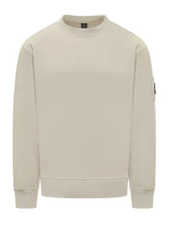 Crewneck Sweatshirt with Sleeve Detail
