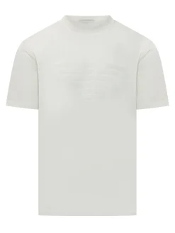 Crewneck T-shirt with Embossed Logo
